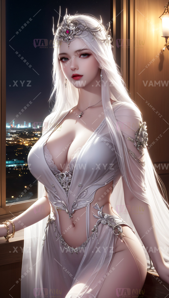 [AI绘图AIpainting]波塞西白发夜景 HD117P+111 MB ai20241014175435001-VAM资源