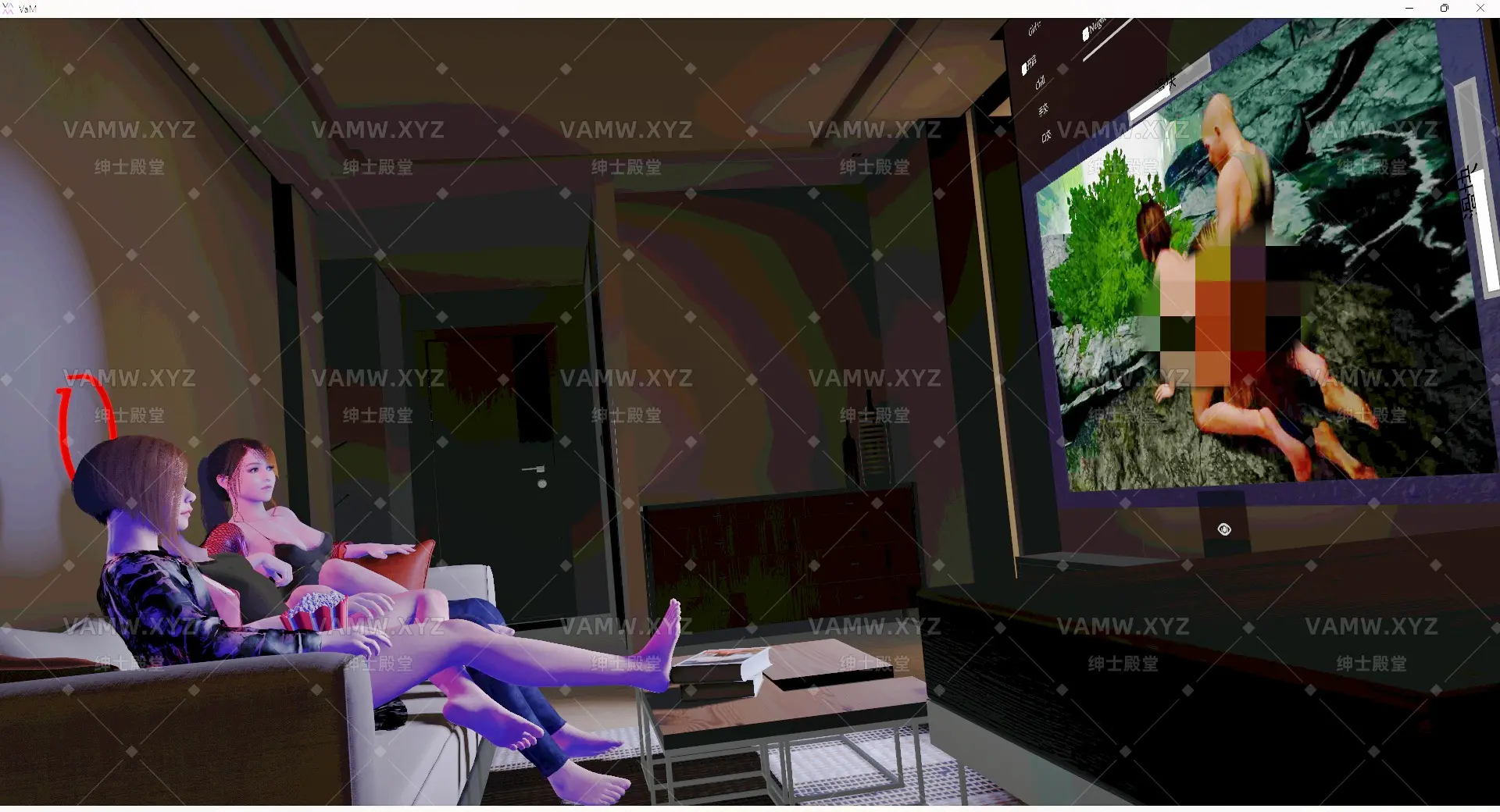 [VAM场景scene]真实女友游戏 VAMFantasy.Movie_Night.5.var-VAM资源