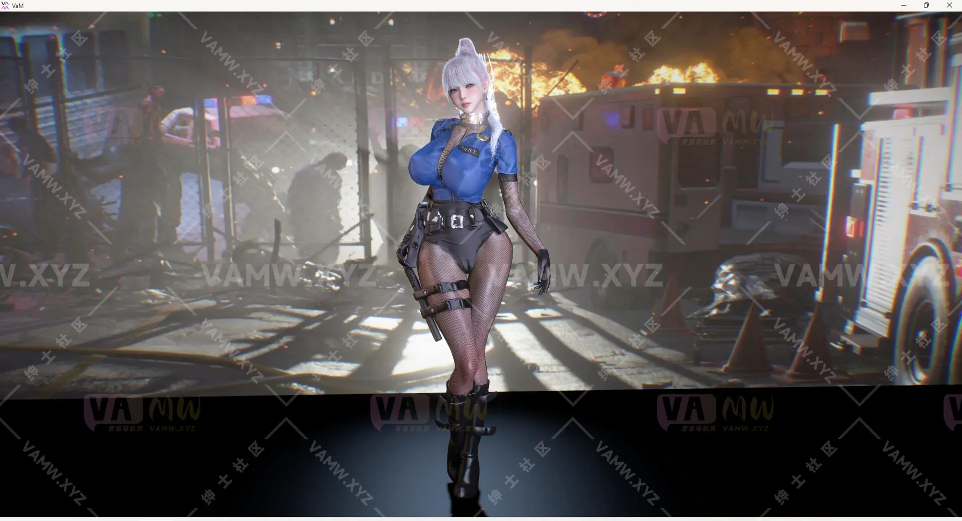 图片[2]-[VAM人物Looks]真实女友游戏 TSX.性感小女警.1 - VAM资源-VAM资源