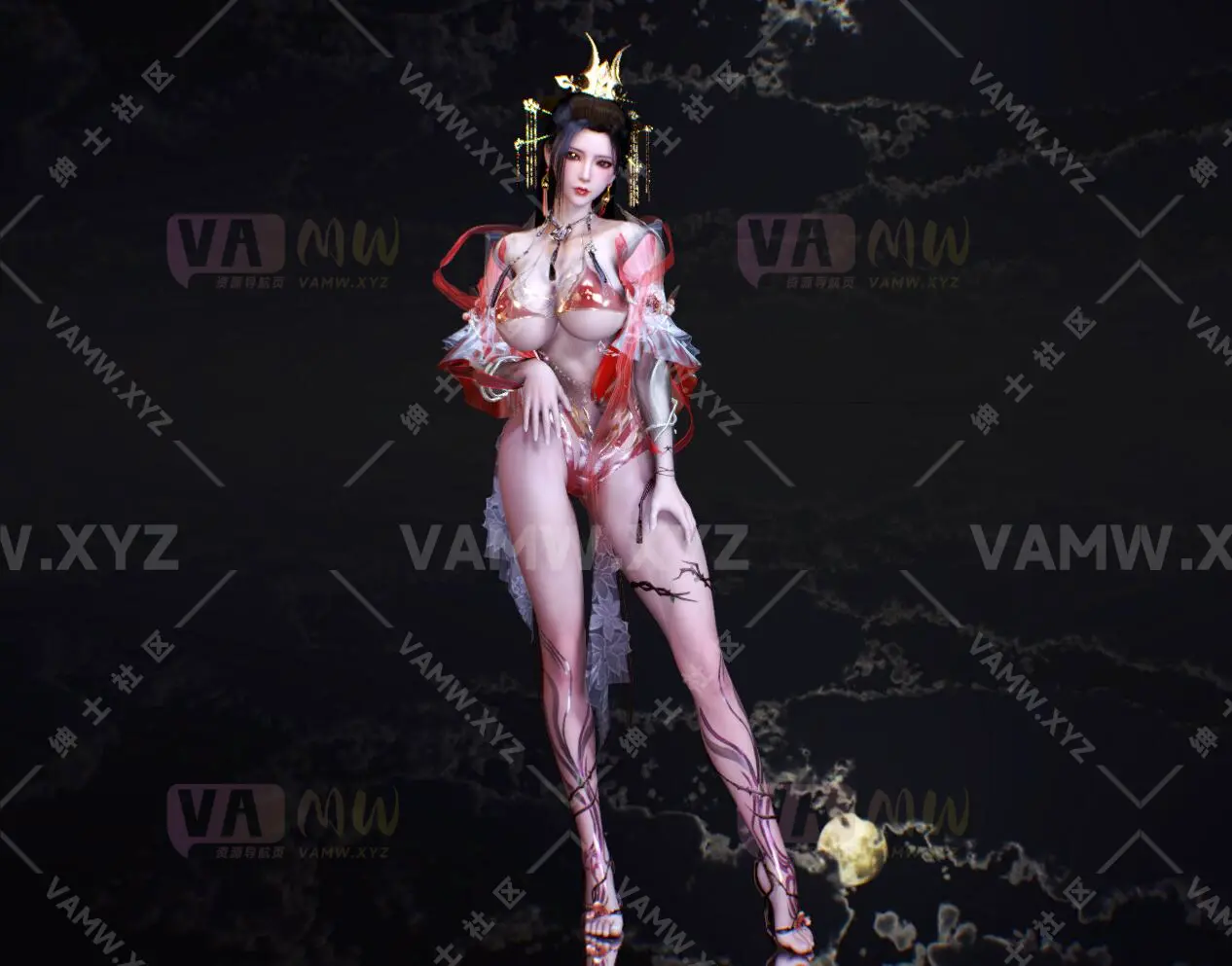 图片[2]-古风美女 爱发电ShaoB.红韵.1 - VAM资源-VAM资源